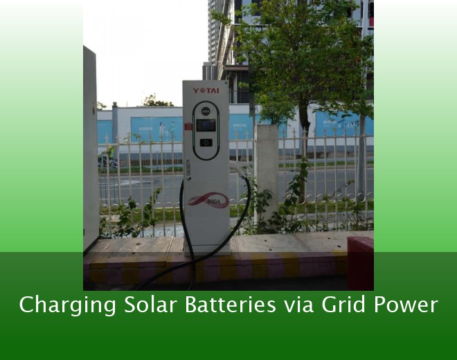 Charging Solar Batteries via Grid Power